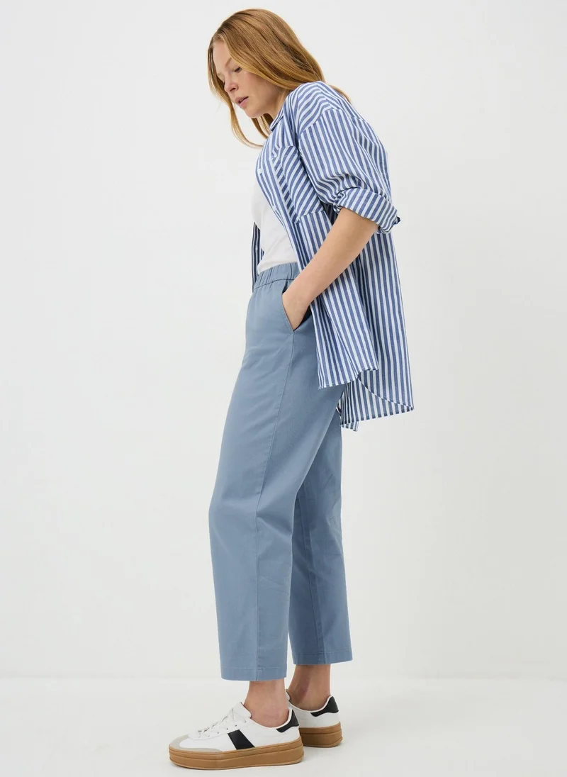 ماتلان Blue Pull On Tapered Trousers
